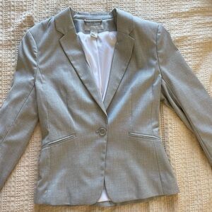 H&M grey and white Tailored Blazer